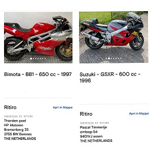 Suzuki gsxr 600 x 1, Bimota BB1 supermono x 1