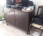 Małe biurko, Stół, 4 krzesła, kredens, mebel pod telewizor, szafka (przeszklona)