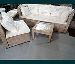 Meble ogrodowe (sofa) x 1, Poltrona x 1, Tavolino da salotto x 1